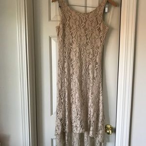 Tan lace dress